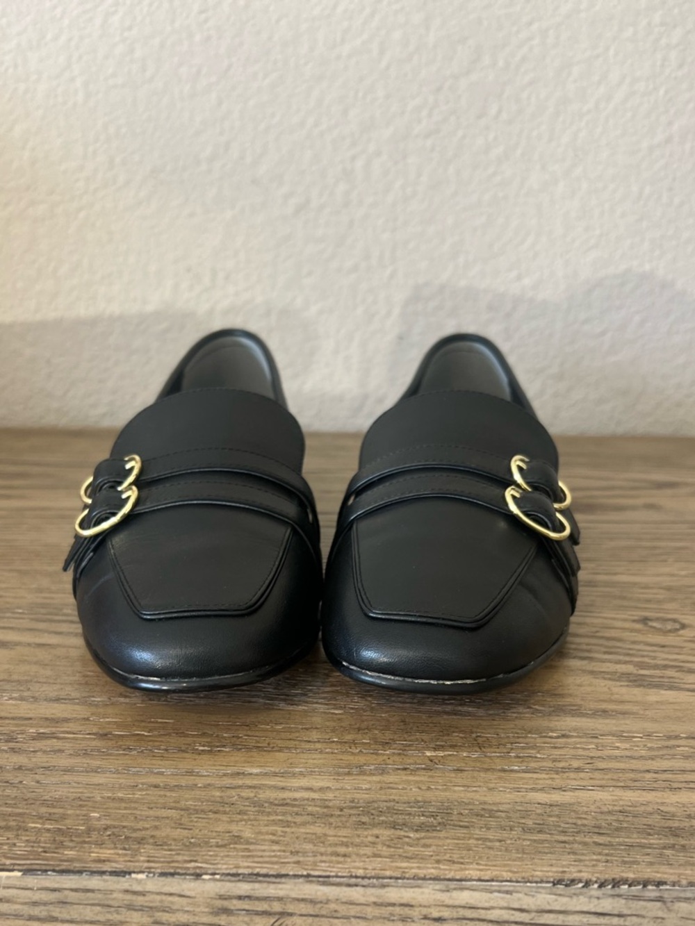 Stuart Weitzman Kenna black leather loafers menswear inspired sz 10 office - Picture 7 of 12